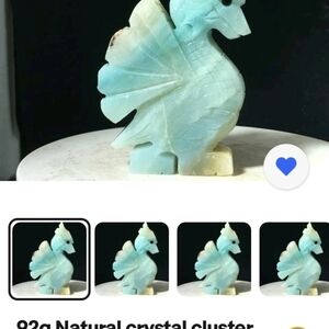 Blue Crystal Dragon Figurine